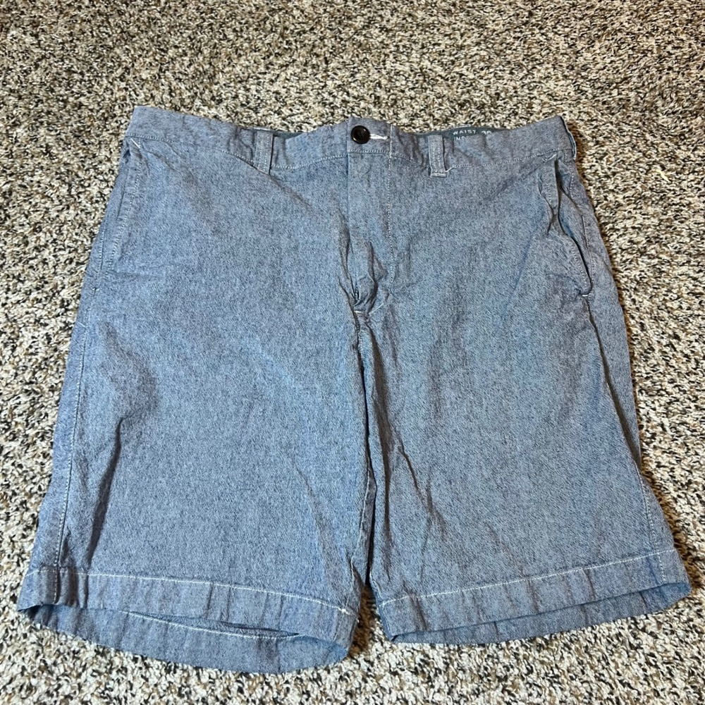 J.Crew Stretch Shorts Casual Chino Blue‎ Mens Size 36